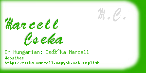 marcell cseka business card